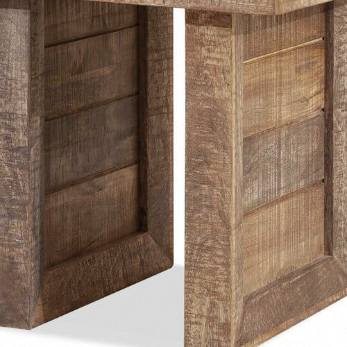 Solid Wood Butcher Block Style End or Side Table Jade