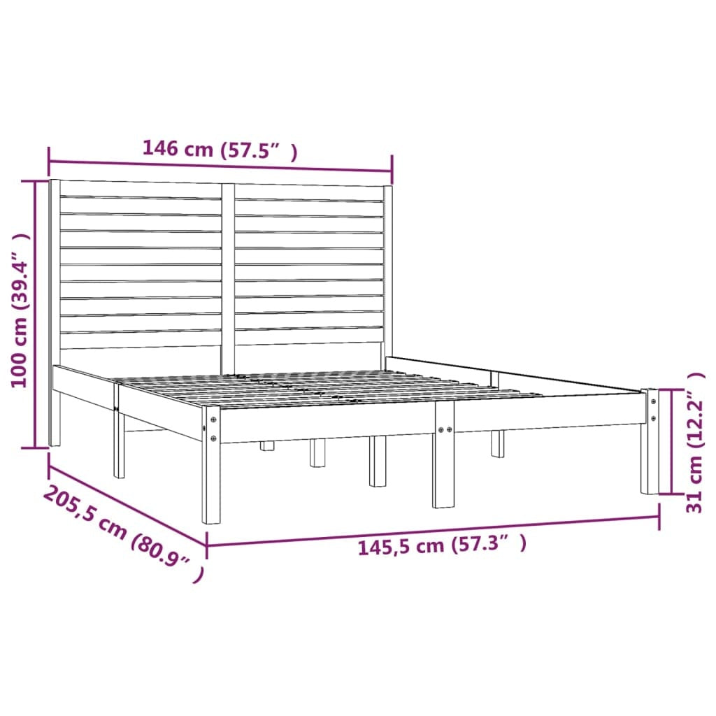 solid wood bed 140x200 cm