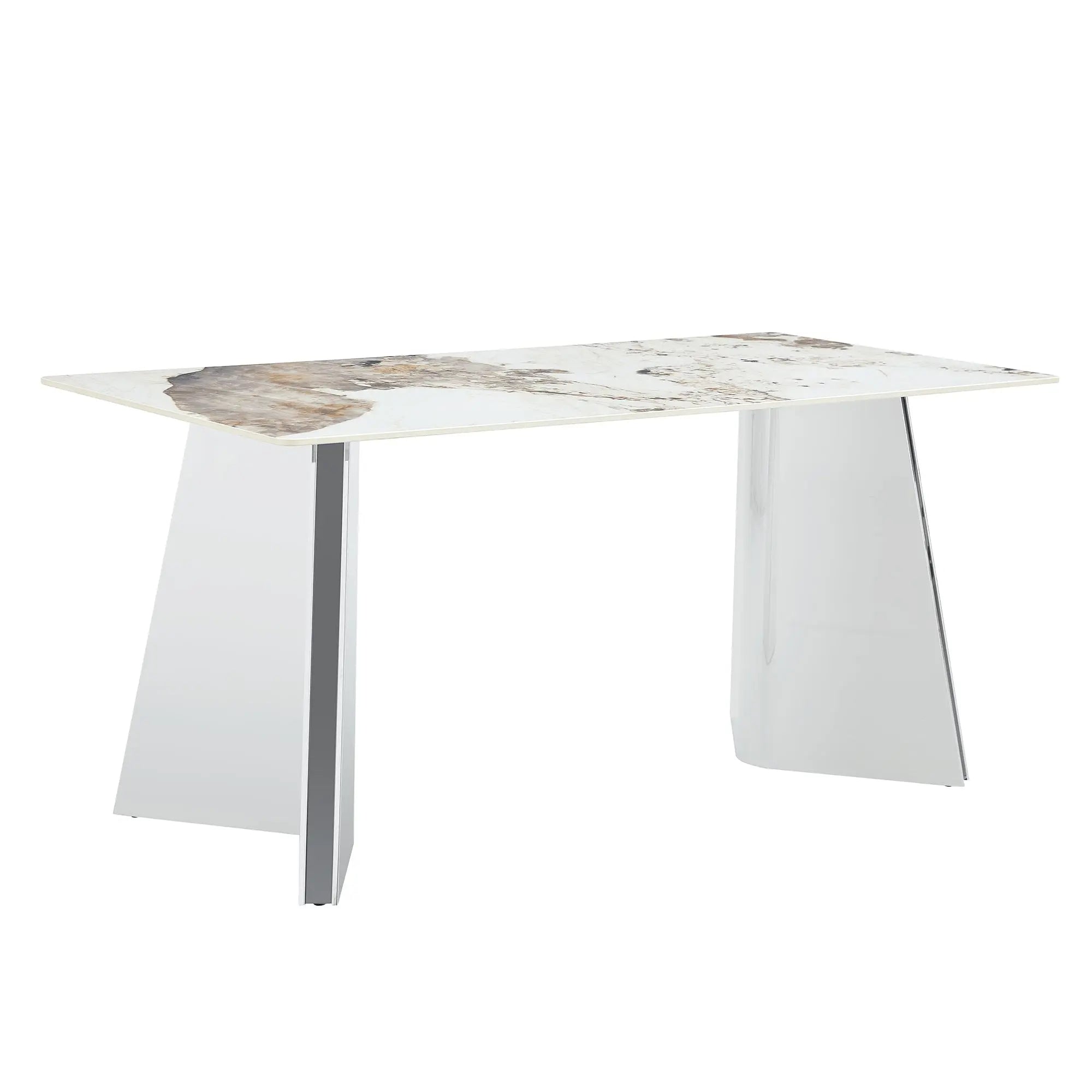 Table and chair set.63'x31.5x30' Luxurious Pandora patterned Sintered Sangria Beech