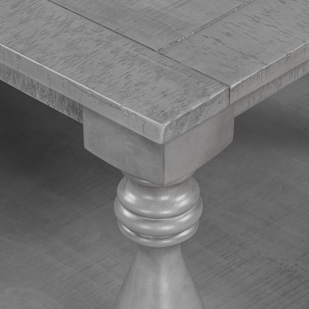 Vintage Coffee Table Featuring Artistic Vase Column Legs and Luxurious