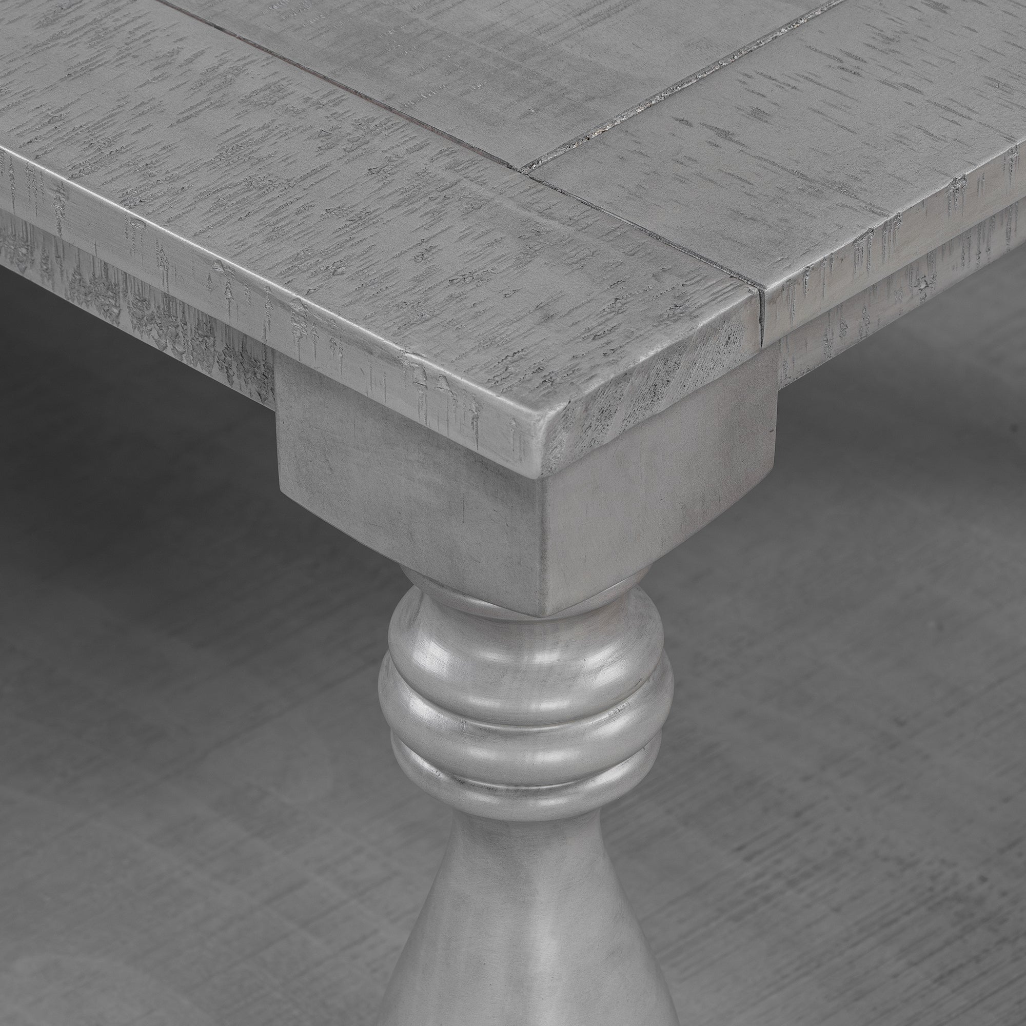 Vintage Coffee Table Featuring Artistic Vase Column Legs and Luxurious
