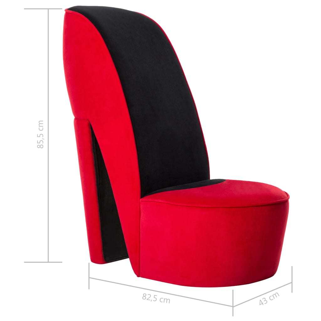 High Heel Chair Red Velvet