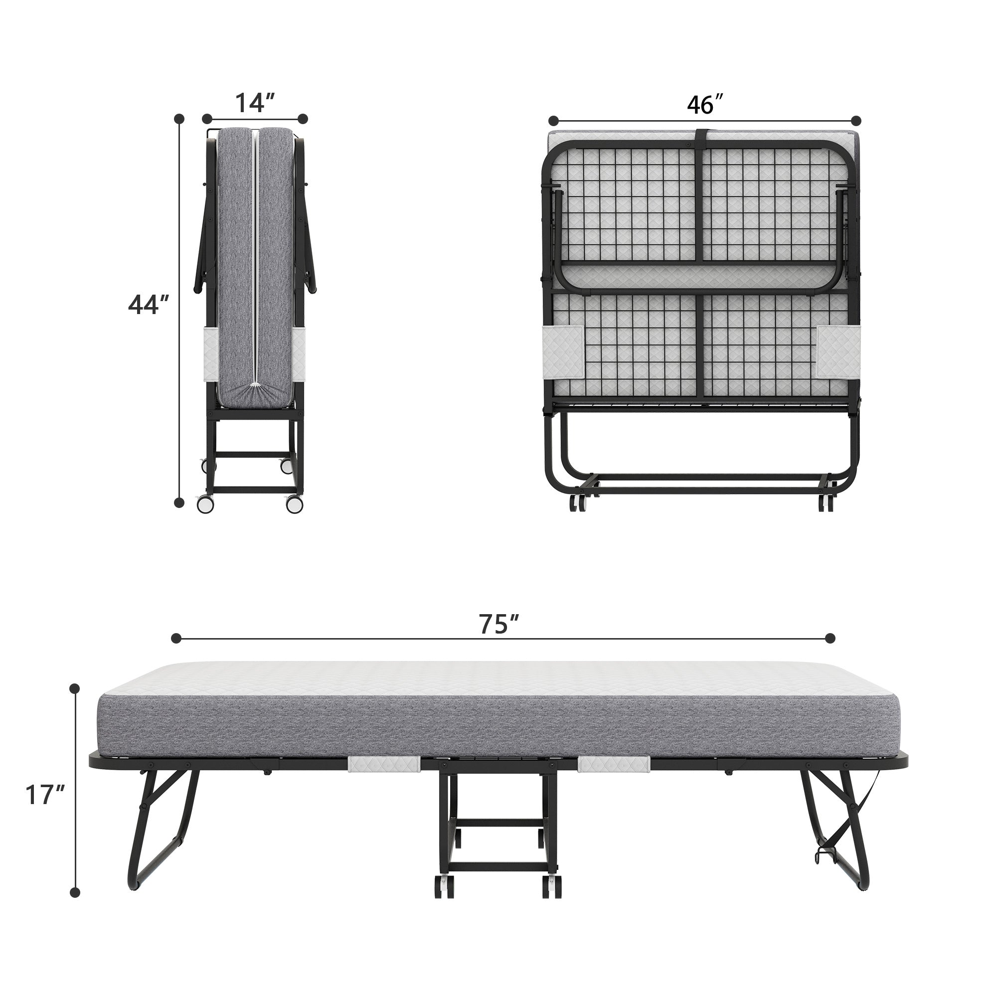 Folding Bed With Mattress
