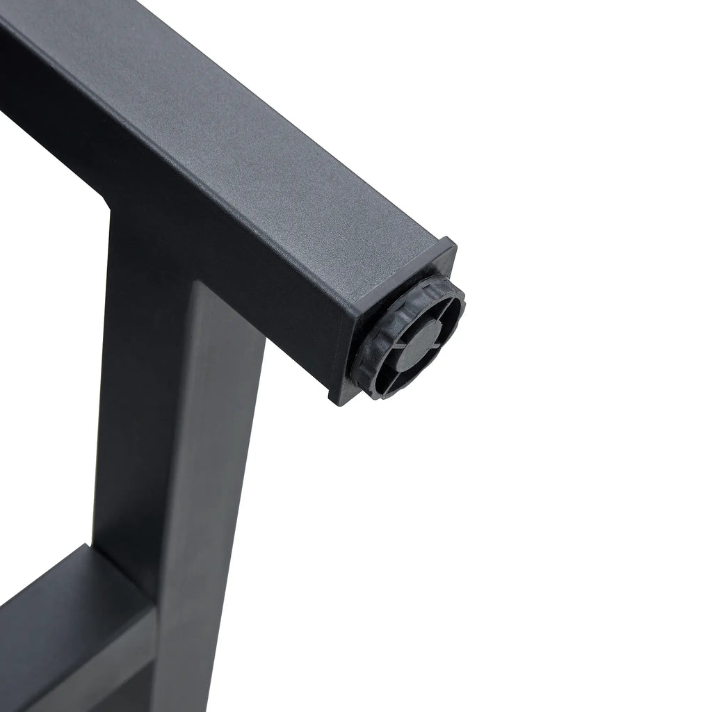 Table and chair set.71*35.4 inch Wooden And Black Spliced Dining Table Sangria Beech