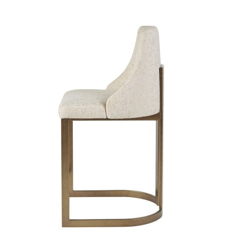 26 H Upholstered Counter Stool With Metal Base
