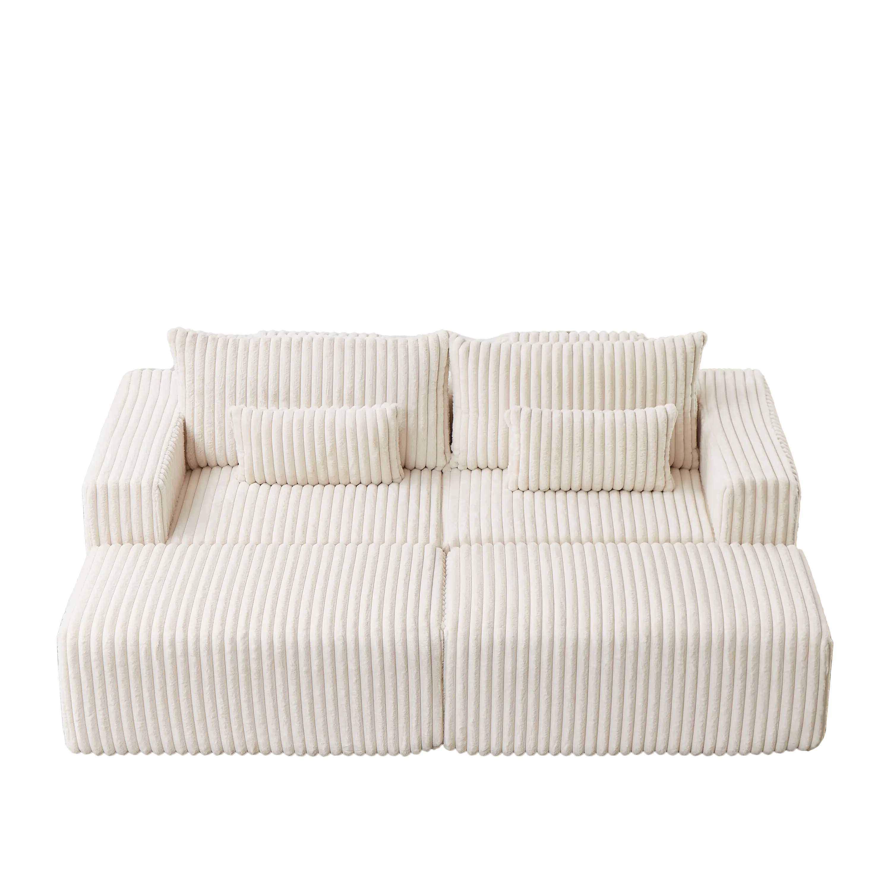 87" Oversized Sectional Lounge Chaise,No Assembly Required,Cloud Plush Sangria Beech