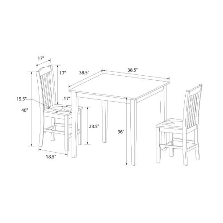 Shiloh 3-Piece Counter Height Dining Set
