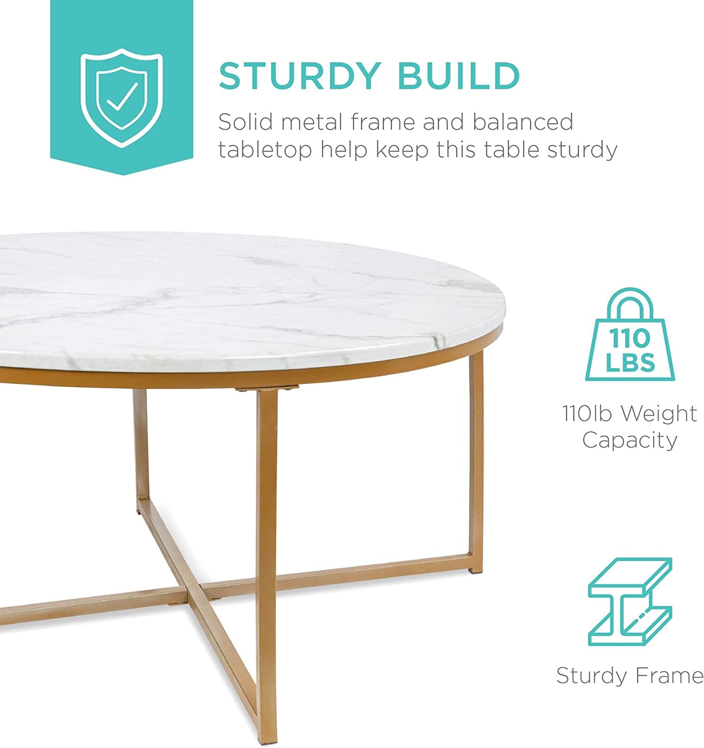 Round Coffee Table, Modern Boho Home Décor Peach Maple