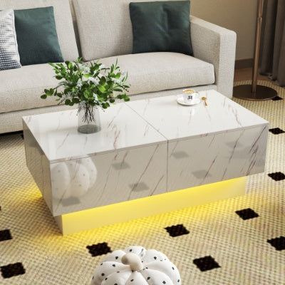 Coffee Table With Sliding Tabletop, Center Table With Hidden Storage Compartment, Extendable Table For Living Room CJDropshipping