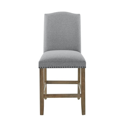 Grayson - Counter Chair With Nailhead Dark Gray