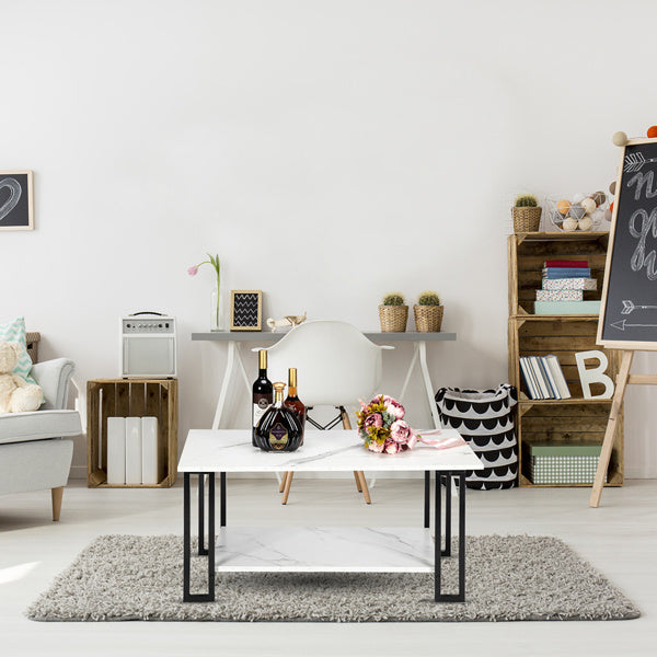 Coffee Table, 2 Layers Of 1.5cm Thick Marble CJDropshipping