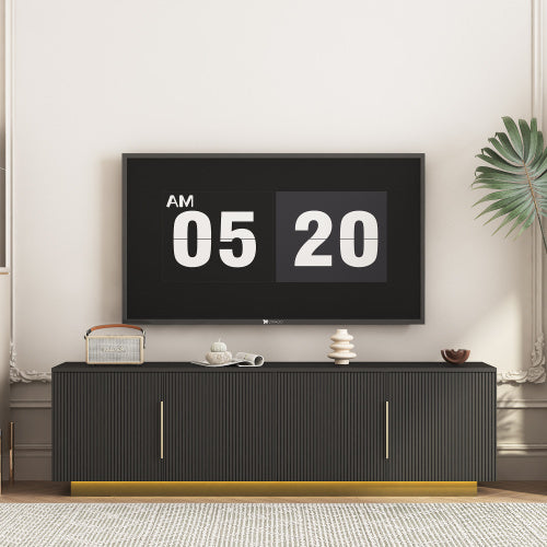 TV Stand With 16 Color LEDs,Modern TV Stand, TV Cabinet Entertainment Center For 55 60 65 Inch TV