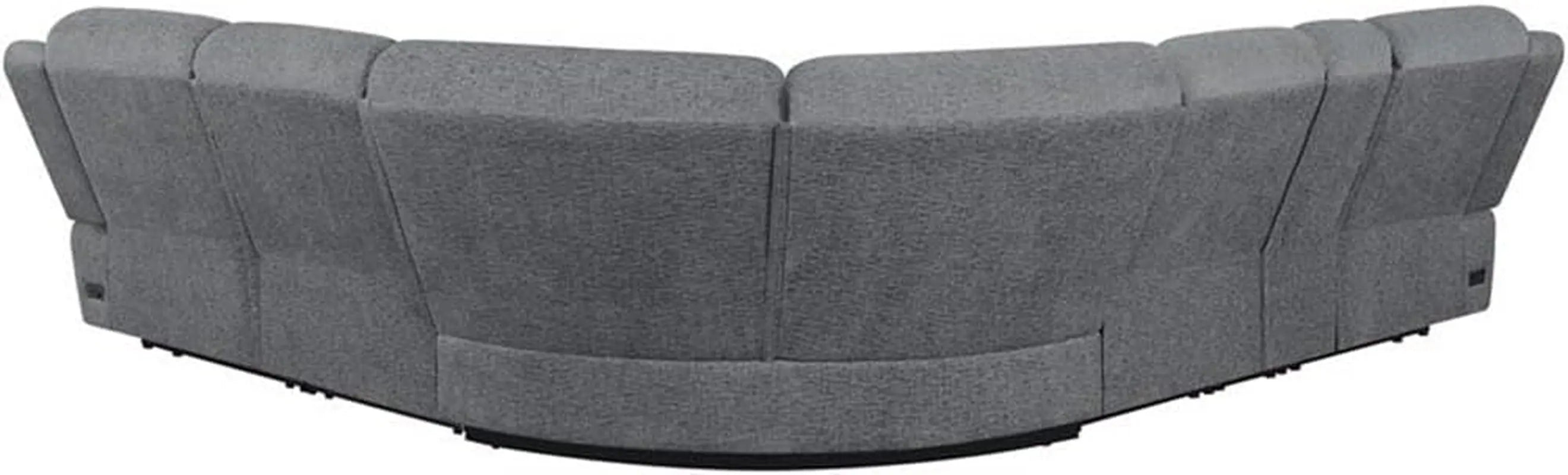 Bahrain 6-Piece Charcoal Motion Sectional Sofa Peach Maple