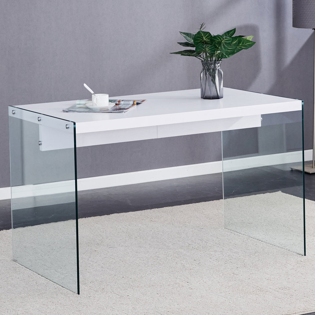 The top of the coffee table is made of MDF and white stickers, and the Sangria Beech