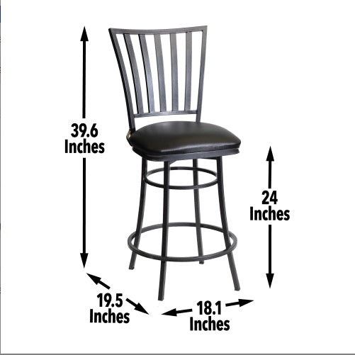 Stellan - Swivel Counter Stool Black