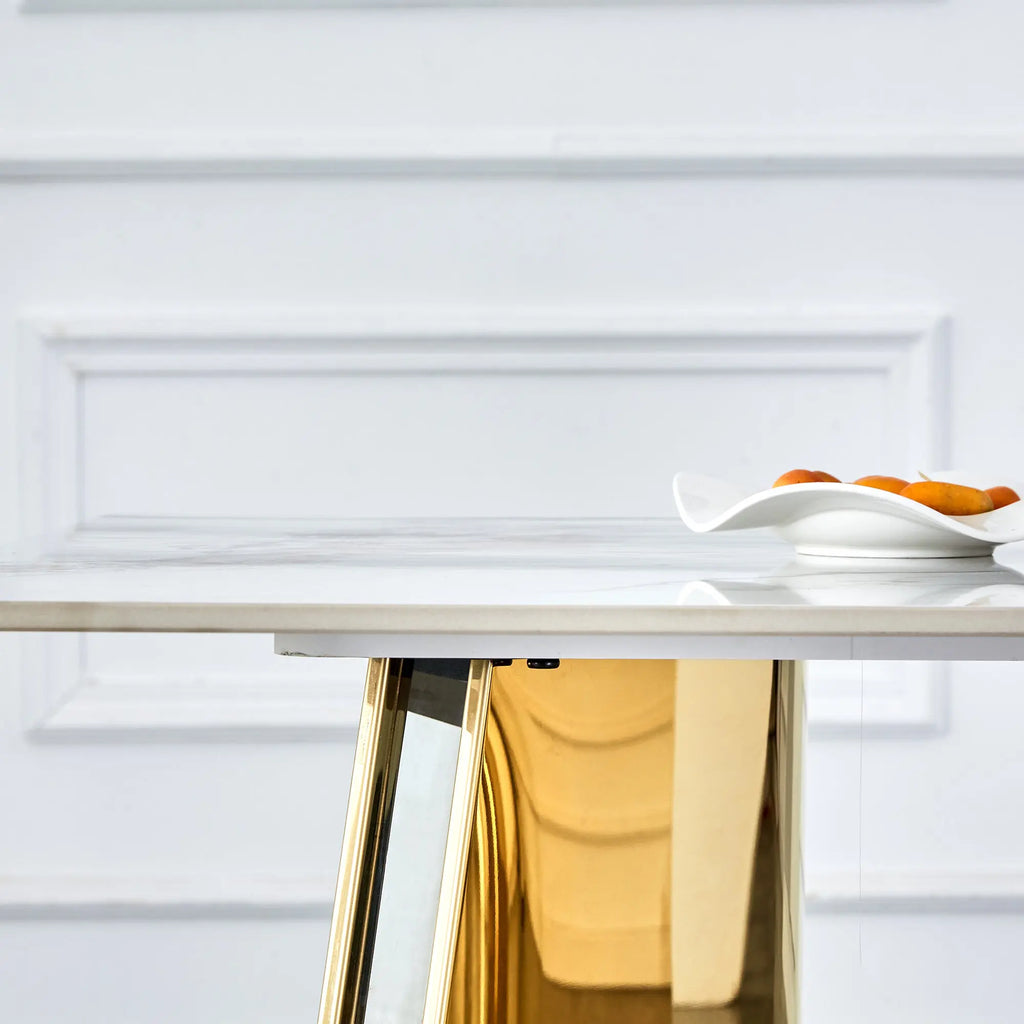 Table and chair set.63'x31.5x30' Luxurious Cold Jade Patterned Sangria Beech