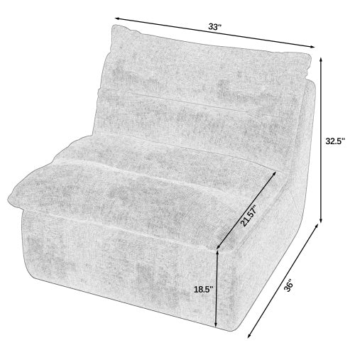 Lazy Floor Sofa ,Modern Armless Floor Lounge Chair, Comfy Accent Bean Bag Couch, Single Corner Chair Sofa For Living Room Bedroom Salon Office