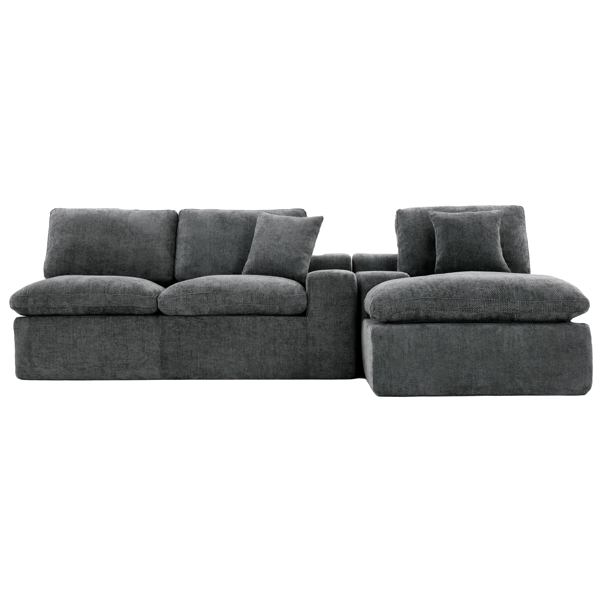 Cloud Sectional Sofa 107.9' Upholstered Sofa Couch with Double-layer
