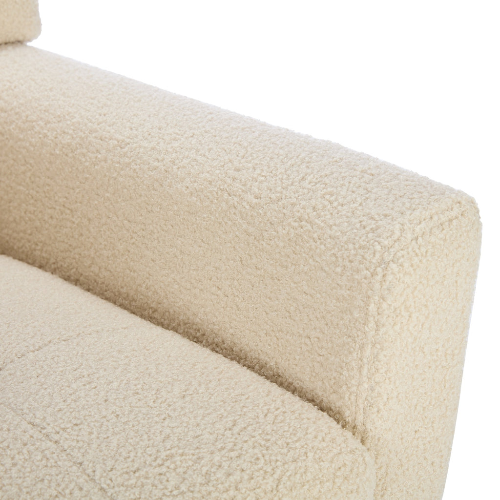 Modern Soft Teddy Material Ergonomics Accent Chair Living Room Chair Bedroom Chair Home Chair With B