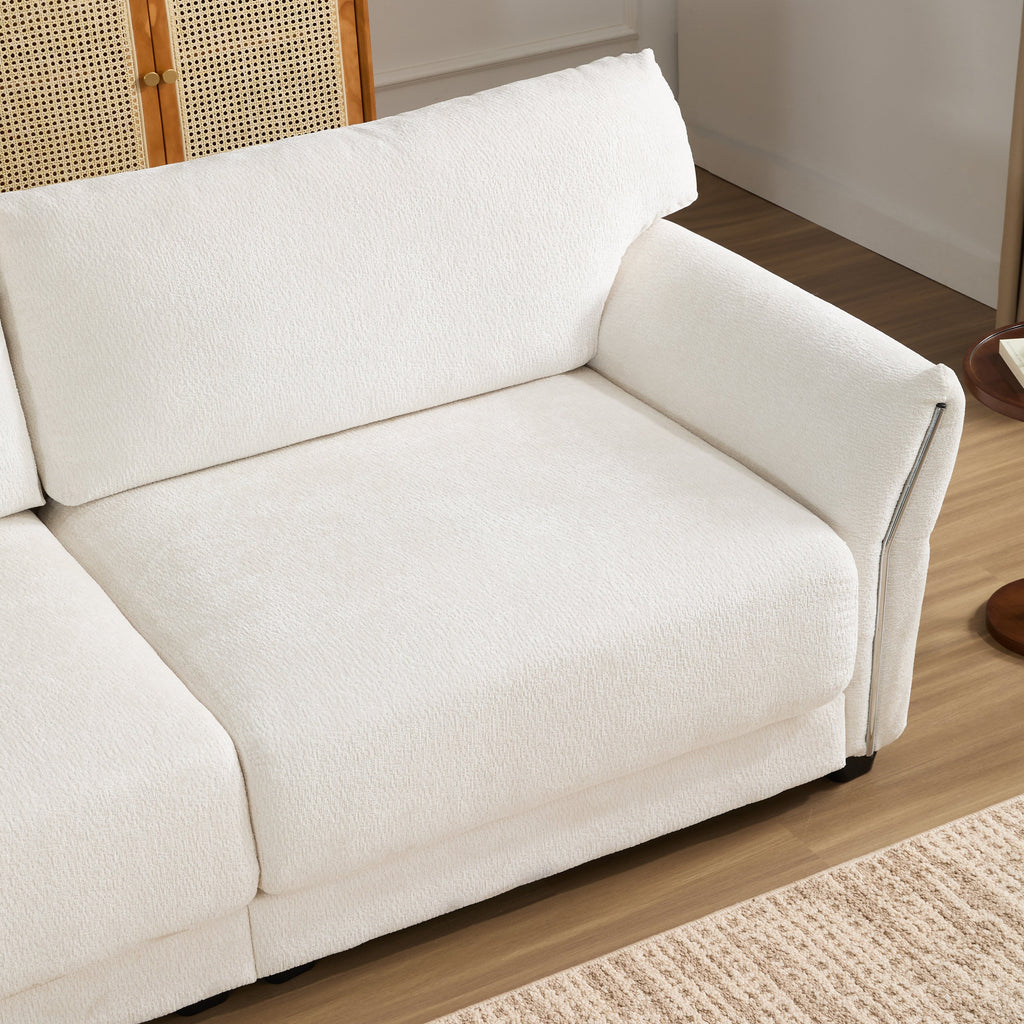 110' Modular Sectional Sofa, L-Shape with Extra-Wide Seat Cushion, USB
