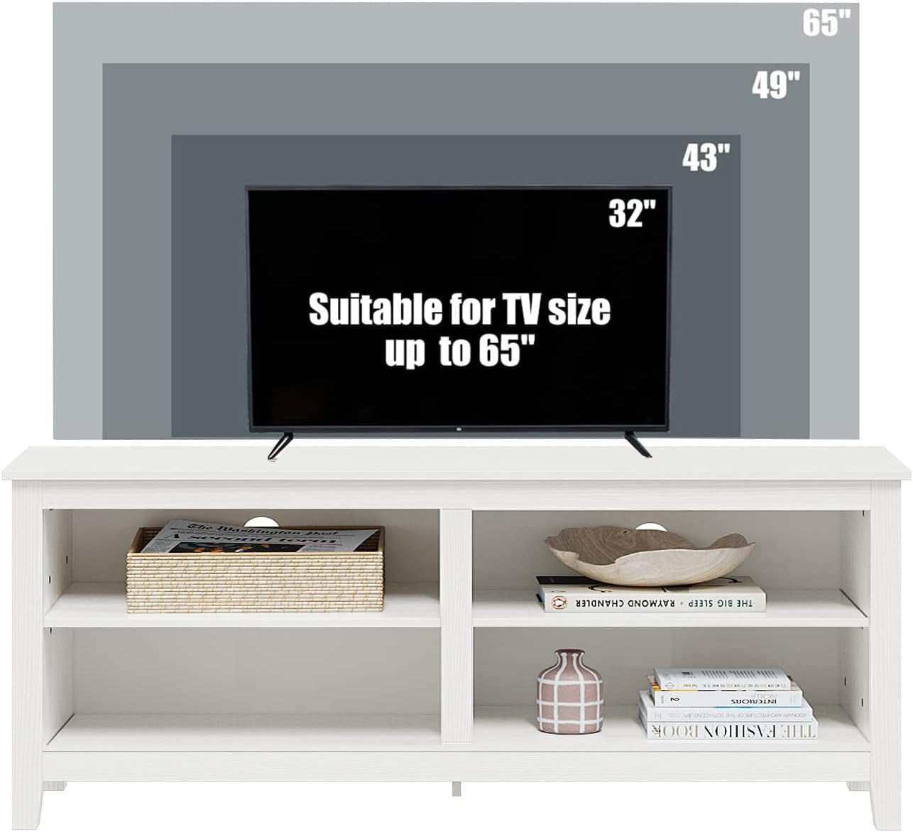 TV Stand for 65 Inch TV with Storage,Modern TV Entertainment Center Peach Maple