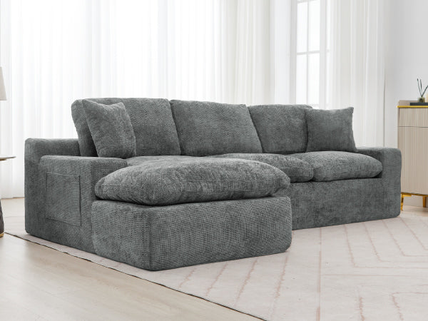 Cloud Sectional Sofa 107.9' Upholstered Sofa Couch with Double-layer