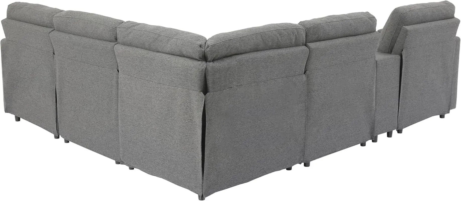 Modern Power Reclining Sectional Sofa with USB & Power Peach Maple