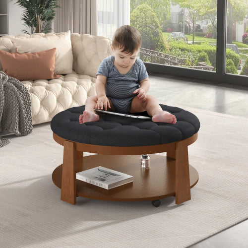 Round Footstool Coffee Table CJDropshipping