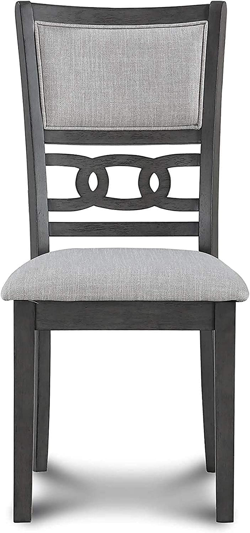Gray 5-Piece round Dining Set with 1 Table and 4 Chairs Peach Maple