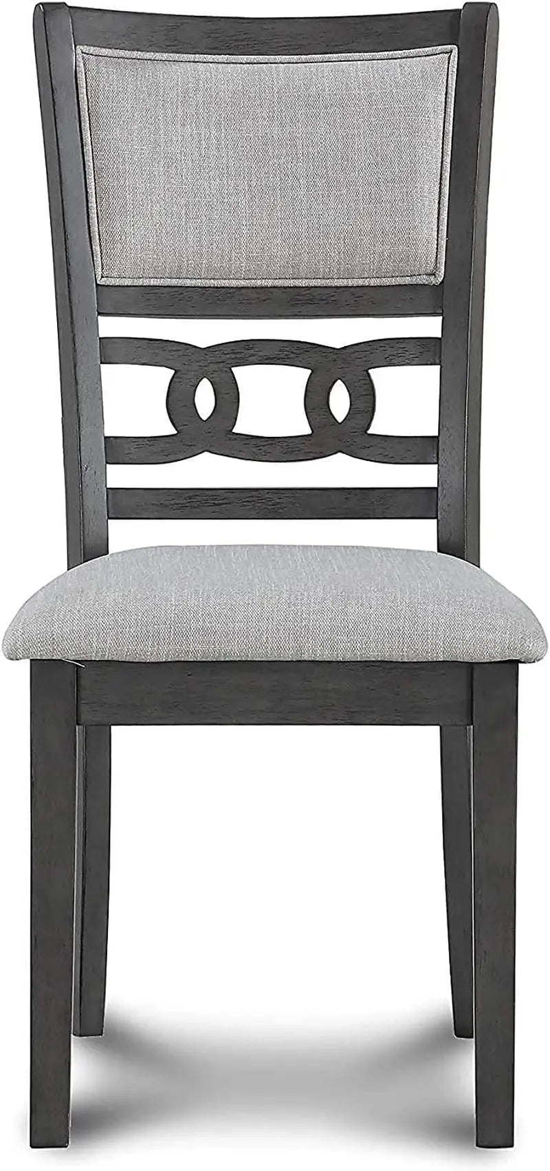 Gray 5-Piece round Dining Set with 1 Table and 4 Chairs Peach Maple