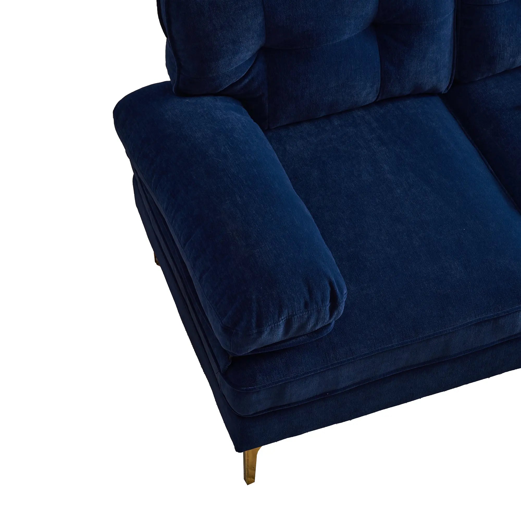 82.6' Modern Sectional Sofas Couches Velvet L Shaped Couches for Sangria Beech