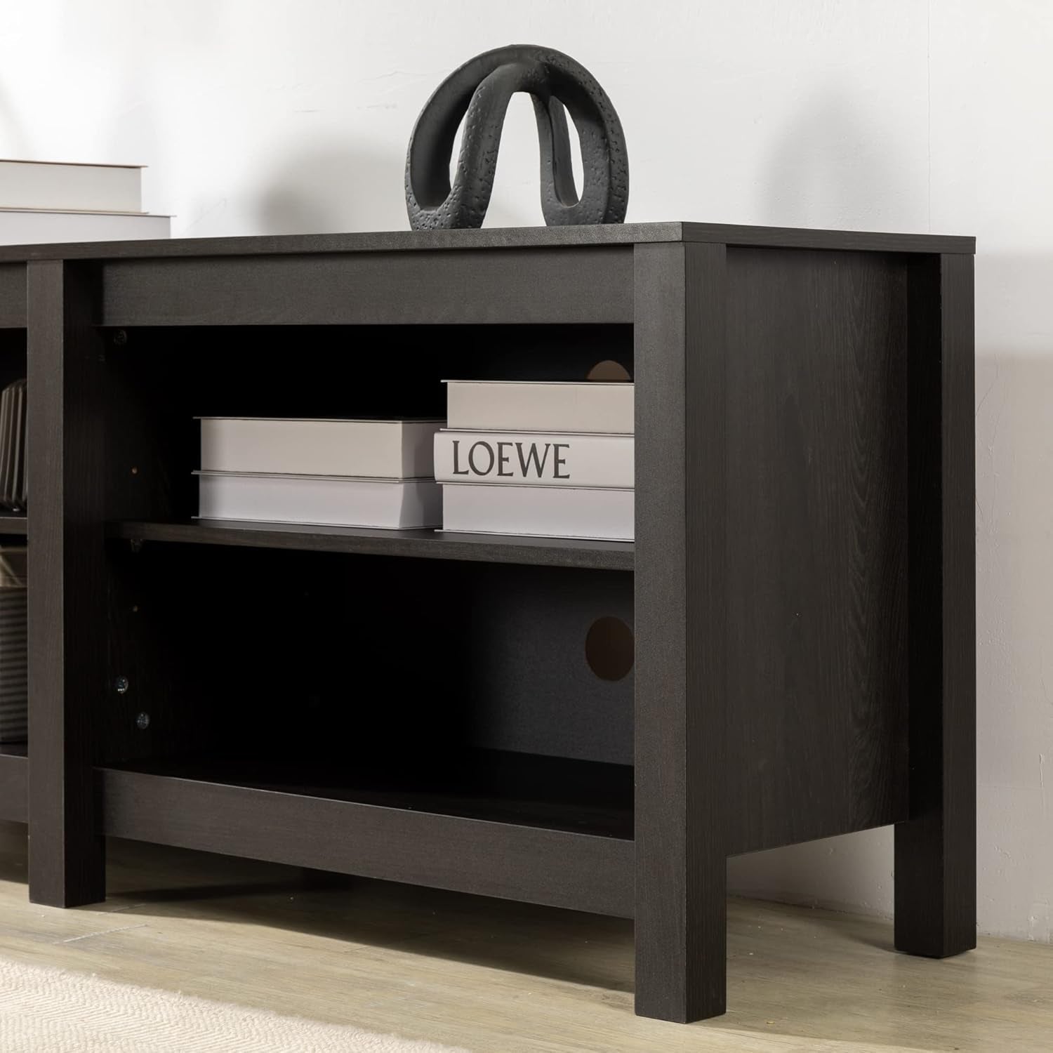 Camden TV Stand for Tvs up to 65", Contemporary Entertainment Center Peach Maple