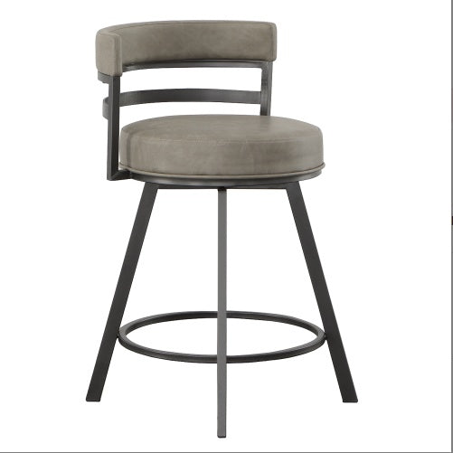 Gene - Swivel Counter Stool - Dark Gray