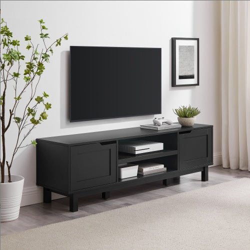 Modern 2-Door Open Storage TV Stand For TVs Up To 65 Inches