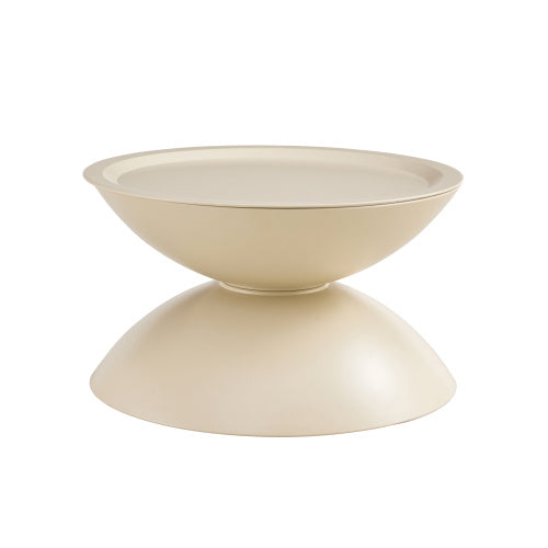 MILK WHITE Coffee Round Tables With STORGE MOVABLE TABLE TOP MULTIFUNCTIONAL END SIDE TABLE CJDropshipping