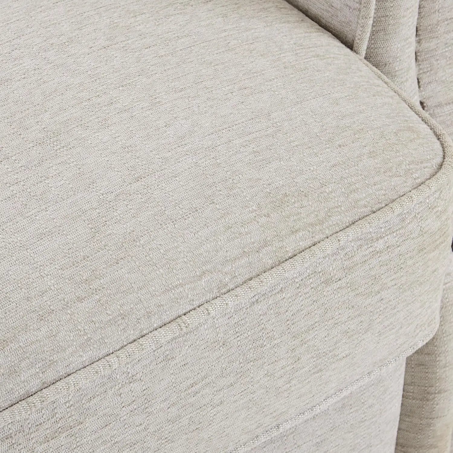 Pushback Recliner Chair, Chenille Upholstered Accent Chairs, Peach Maple
