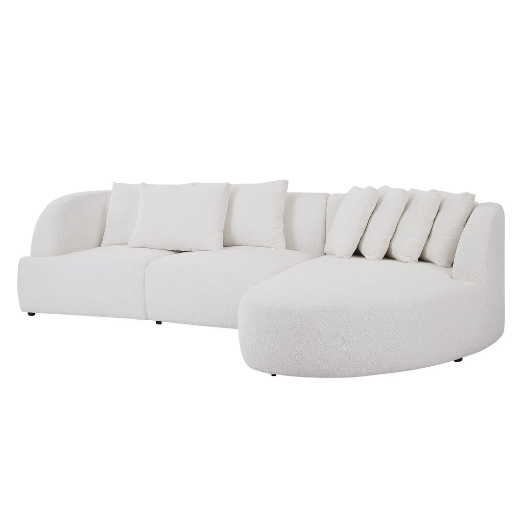 Boucle sofa,Modular Sectional Couch for Living Room Apartment Olive Phaedra