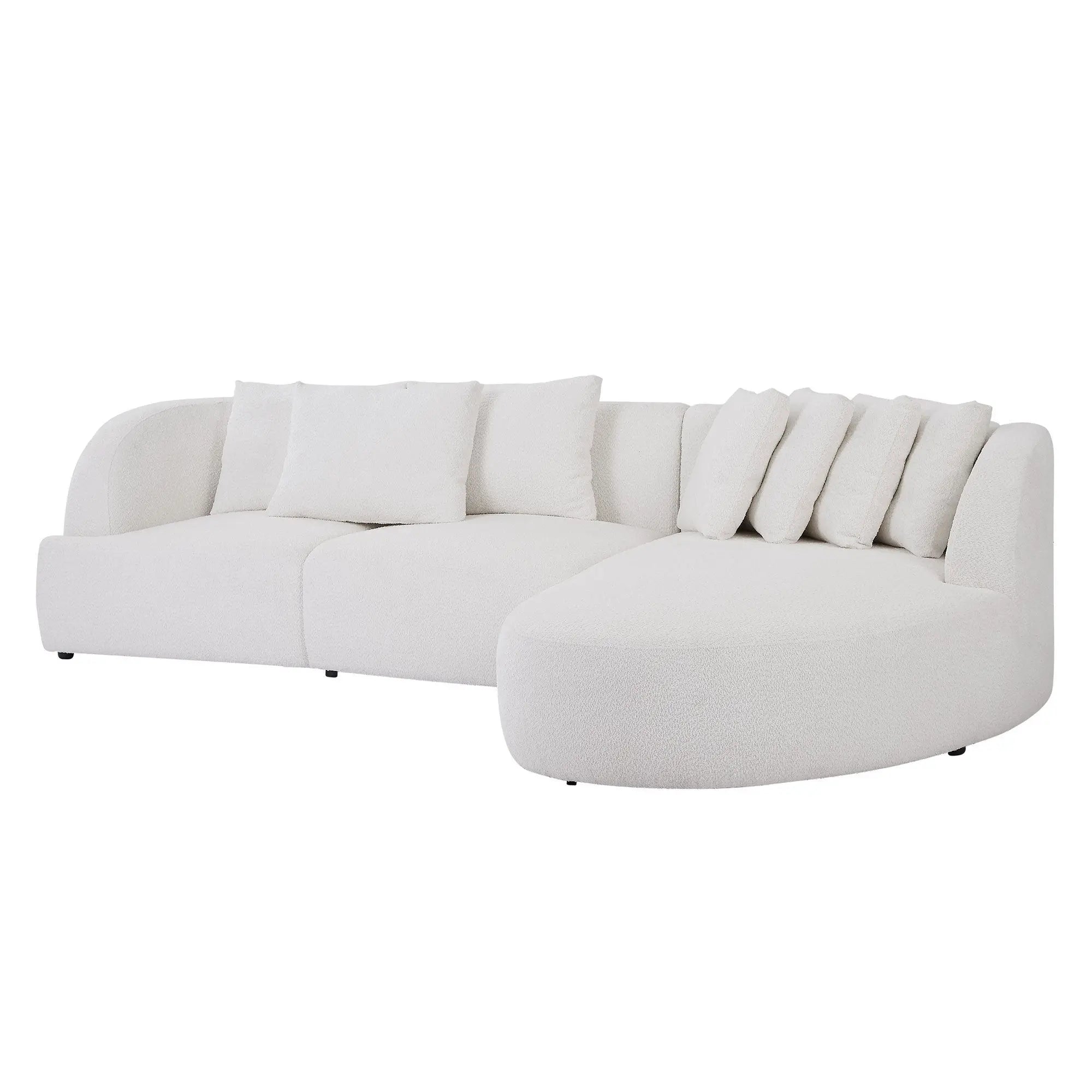 Boucle sofa,Modular Sectional Couch for Living Room Apartment Olive Phaedra