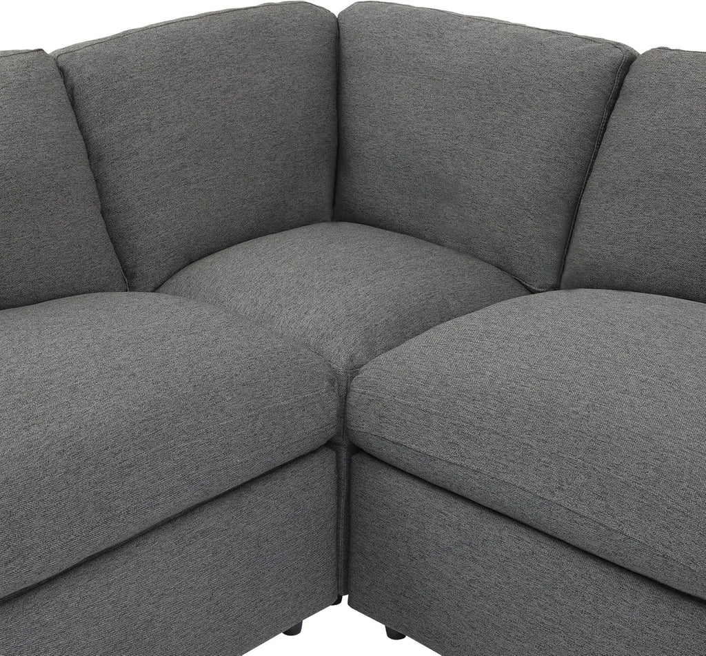 Modern Power Reclining Sectional Sofa with USB & Power Peach Maple
