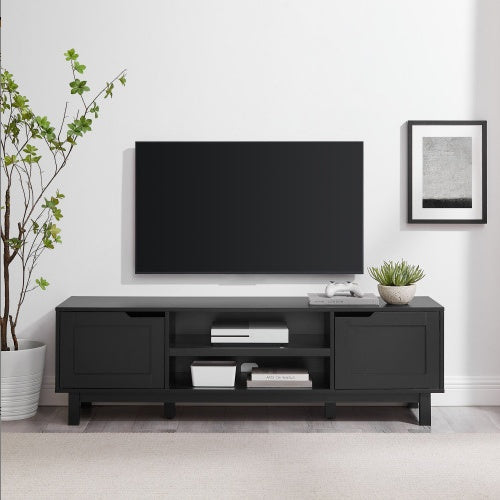 Modern 2-Door Open Storage TV Stand For TVs Up To 65 Inches