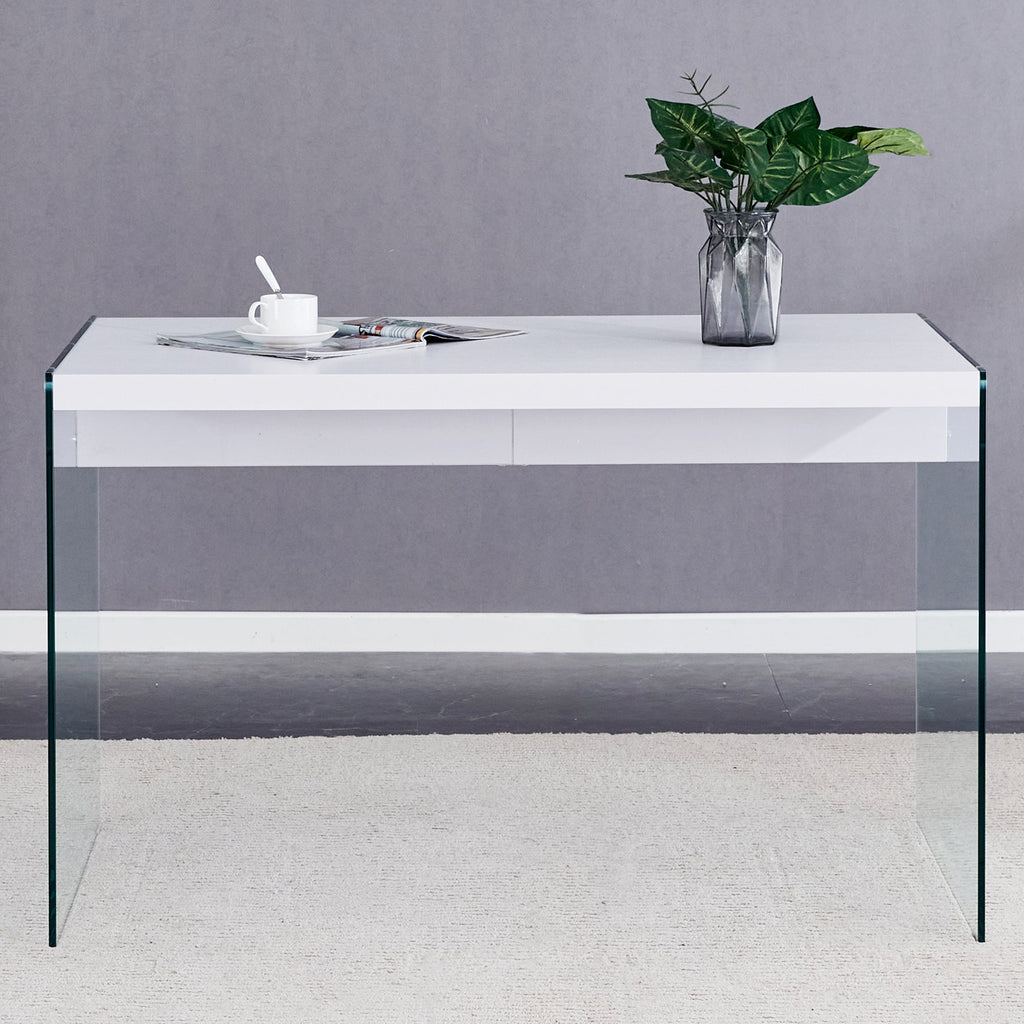 The top of the coffee table is made of MDF and white stickers, and the Sangria Beech