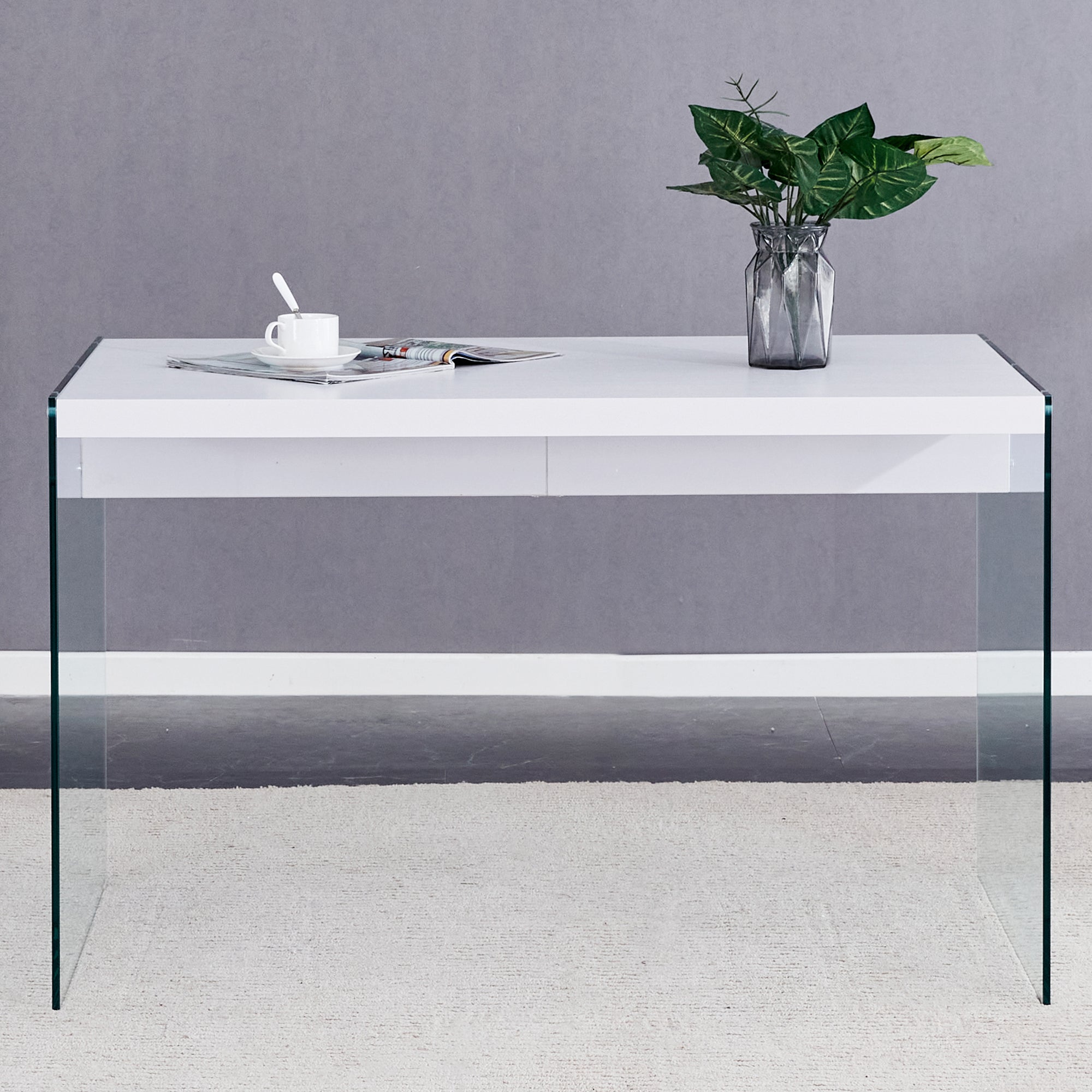 The top of the coffee table is made of MDF and white stickers, and the Sangria Beech