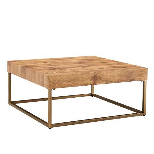 Modern Rectangular Coffee Table, Dining Table. MDF Desktop With Metal Legs. Suitable For Restaurants And Living Rooms. The Size  31.5x31.5x14.37 CJDropshipping