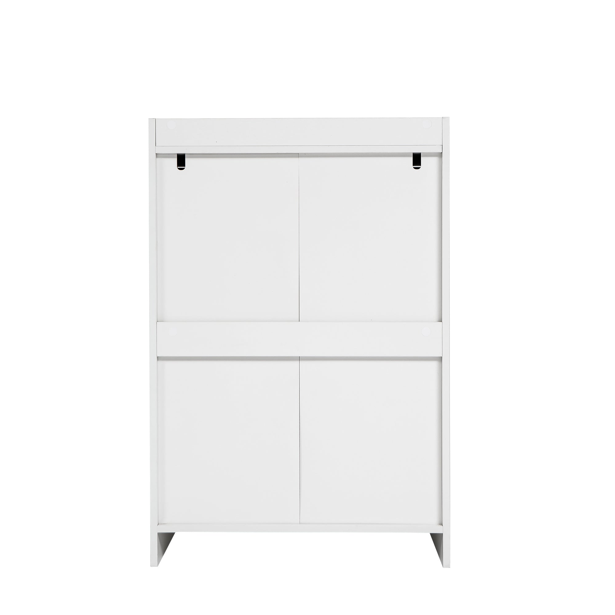 4 Drawer Dresser, Chest Of Drawers Without Handle, White Dresser For Bedroom Waterproof, Modern Wooden Cabinet With Sturdy Frame For Living Room, Entryway, Bedroom, Hallway, Office