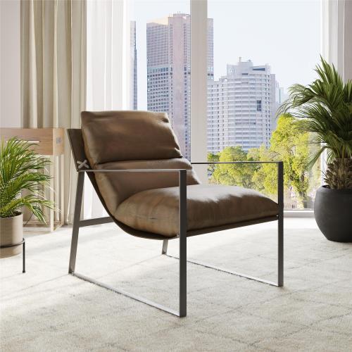 Varick Faux Leather Accent Chair