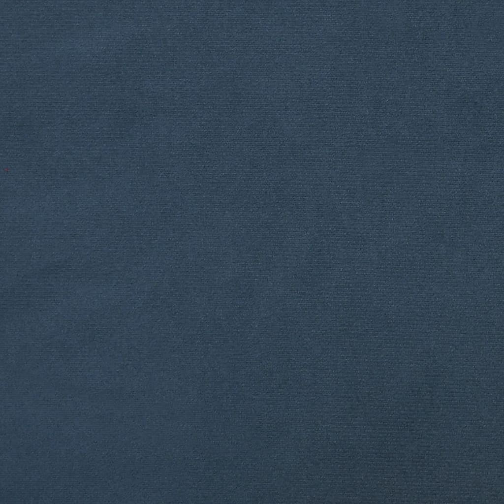 Wingback Chair with Footstool Blue Velvet