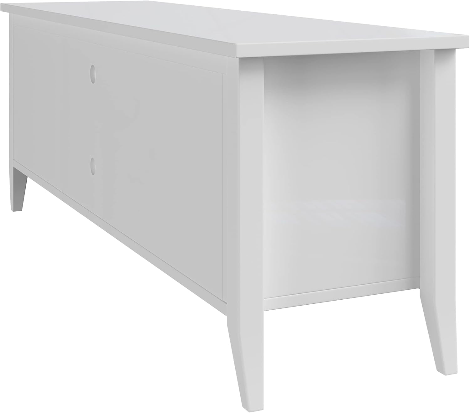 TV Stand - 55-Inch Storage Cabinet with 2 Cubbies and 2 Shelves - Peach Maple
