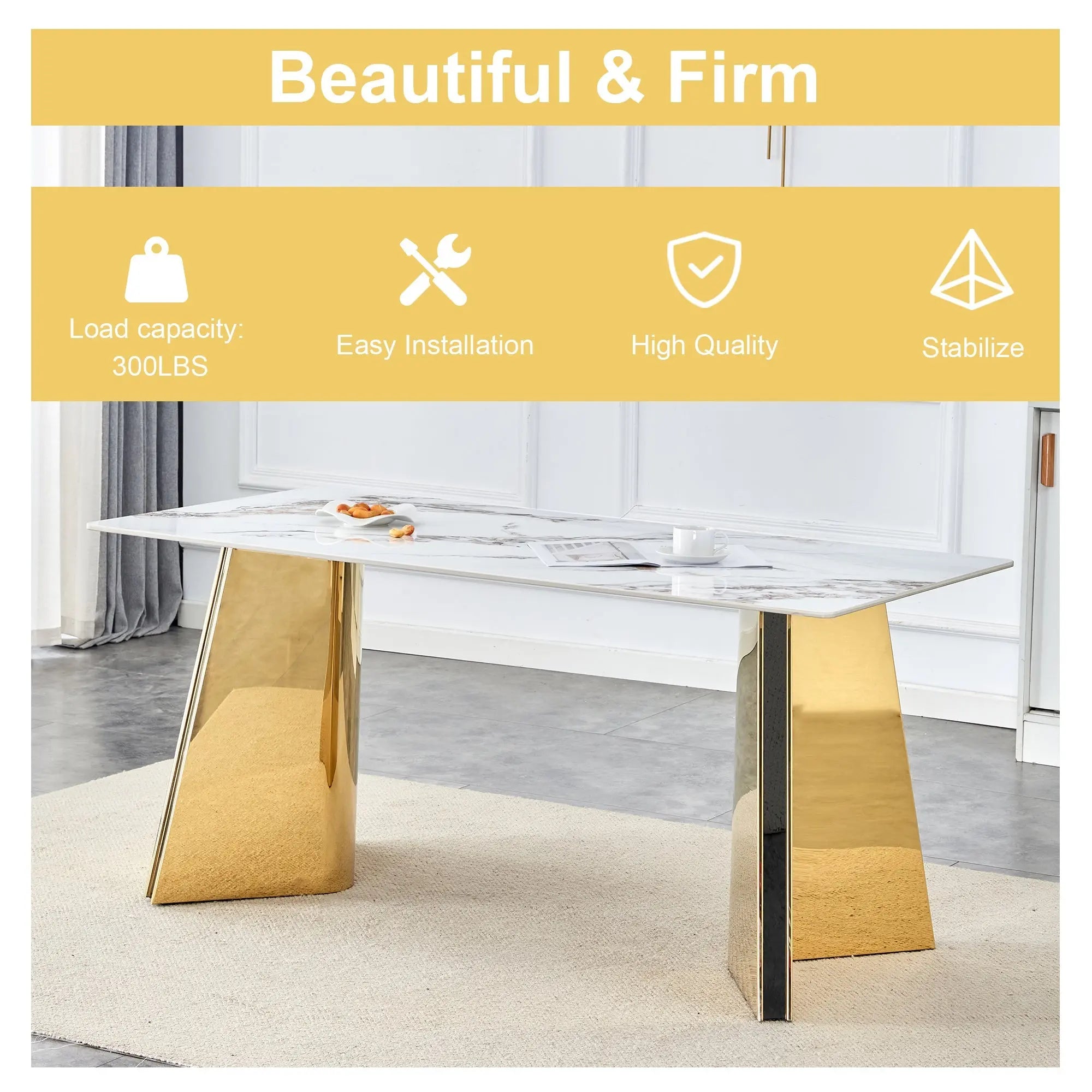 Table and chair set.63'x31.5x30' Luxurious Cold Jade Patterned Sangria Beech