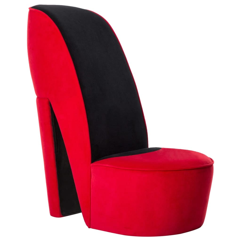 High Heel Chair Red Velvet