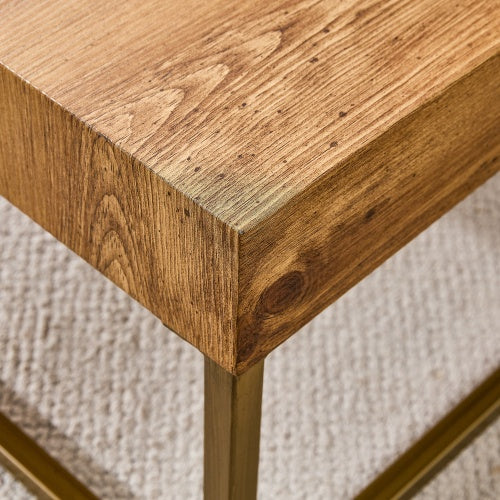 Modern Rectangular Coffee Table, Dining Table. MDF Desktop With Metal Legs. Suitable For Restaurants And Living Rooms. The Size  31.5x31.5x14.37 CJDropshipping